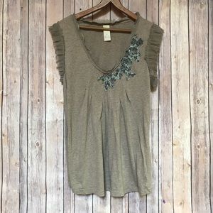 Anthropologie Chiffon Sleeve Spring Sz L🌼